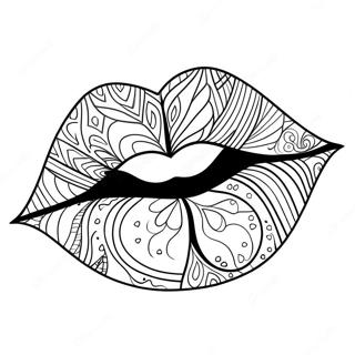 Pop Art Lips Coloring Page 54333-43364