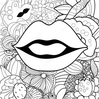 Bold Pop Art Lips Coloring Page 54334-43367