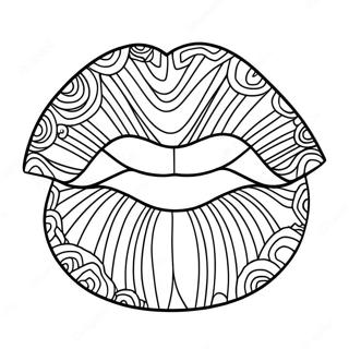 Bold Pop Art Lips Coloring Page 54334-43368