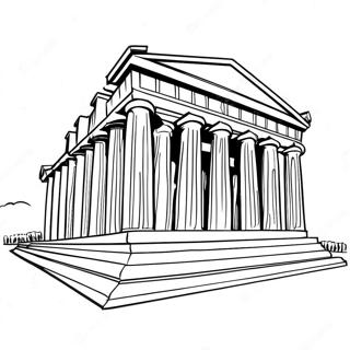 Parthenon Architectural Coloring Page 54353-43379