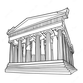 Parthenon Architectural Coloring Page 54353-43380