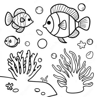 Coral Reef Coloring Page 5436-4449