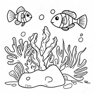 Coral Reef Coloring Page 5436-4450