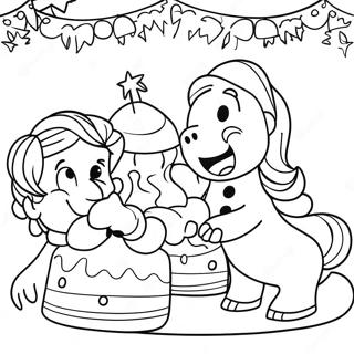 Frozen Birthday Coloring Pages