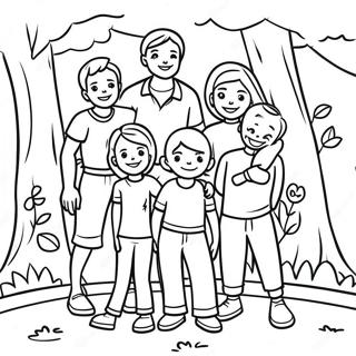 Happy Family Gathering Coloring Page 54384-43401