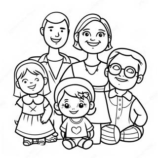 Happy Family Gathering Coloring Page 54384-43403