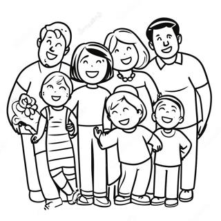 Happy Family Gathering Coloring Page 54384-43404