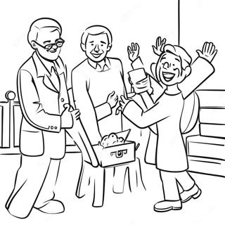 Joyful Sunday School Scene Coloring Page 54394-43410