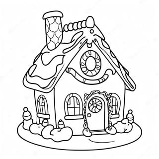 Christmas Gingerbread House Coloring Page 54403-43422