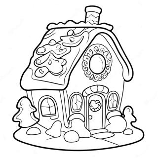 Christmas Gingerbread House Coloring Page 54403-43423