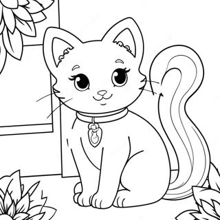 Barbie Cat Coloring Page 54423-43438