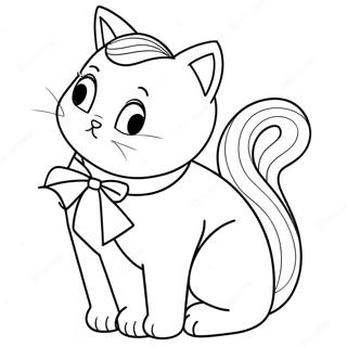 Barbie Cat Coloring Page 54423-43439