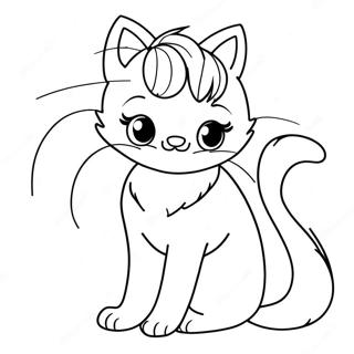 Barbie Cat Coloring Page 54423-43440