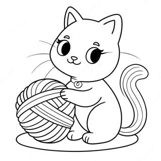 Barbie Cat Coloring Pages