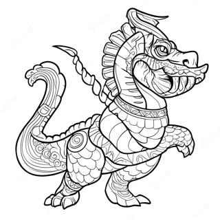 Te Ka In A Dynamic Pose Coloring Page 54434-43446