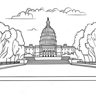 Washington Dc Landmark Coloring Page 54473-43476