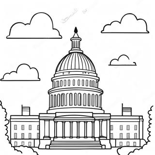 Colorful Washington Dc Monuments Coloring Page 54474-43479