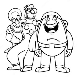 Animated Movie Characters Coloring Page 5447-4458