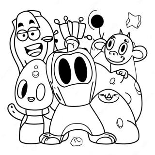 Animated Movie Characters Coloring Page 5447-4460