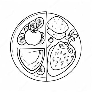 Healthy Plate Coloring Page 54493-43486