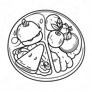 Healthy Plate Coloring Page 54493-43487