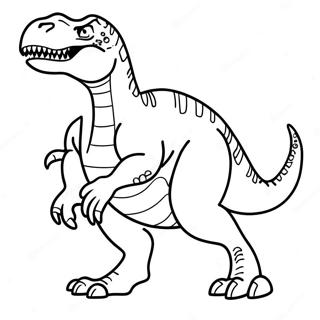 Ferocious Allosaurus Roaring Coloring Page 54504-43505