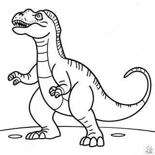 Ferocious Allosaurus Roaring Coloring Page 54504-43506