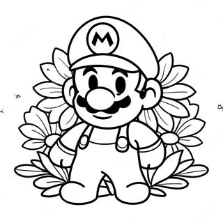 Mario Flower Coloring Page 54513-43501