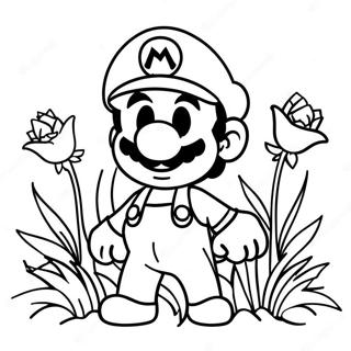 Mario Flower Coloring Page 54513-43503