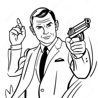 James Bond In Action Coloring Page 54524-43517