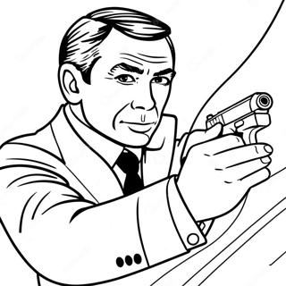 James Bond In Action Coloring Page 54524-43520