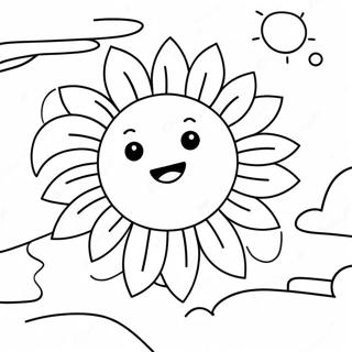 Bright And Cheerful Sunshine Coloring Page 54534-43526