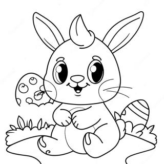 Colorful Easter Bunny Coloring Page 54554-43538