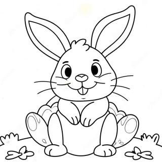 Colorful Easter Bunny Coloring Page 54554-43539