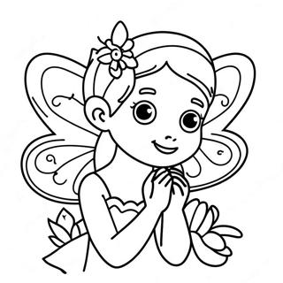 Butterfly Fairy Coloring Page 54563-43550