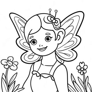 Butterfly Fairy Coloring Page 54563-43551