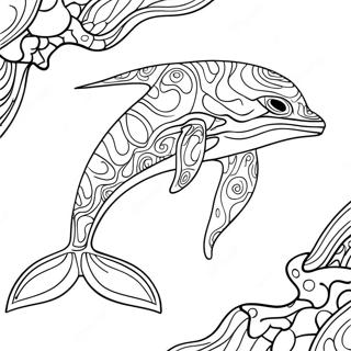 Majestic Kyogre Swimming Coloring Page 54604-43577