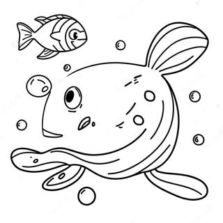 Majestic Kyogre Swimming Coloring Page 54604-43579