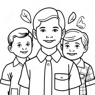 Young Sheldon With Friends Coloring Page 54614-43585