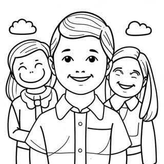 Young Sheldon With Friends Coloring Page 54614-43586