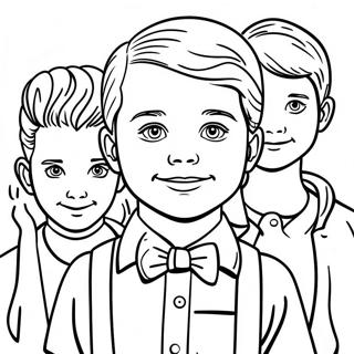 Young Sheldon With Friends Coloring Page 54614-43588