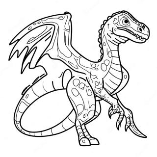 Fierce Indoraptor In Action Coloring Page 54624-43601