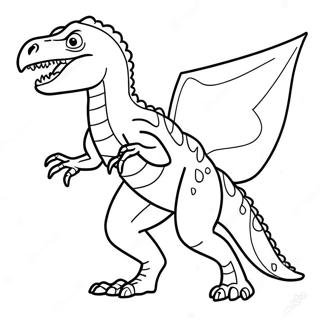 Fierce Indoraptor In Action Coloring Page 54624-43603