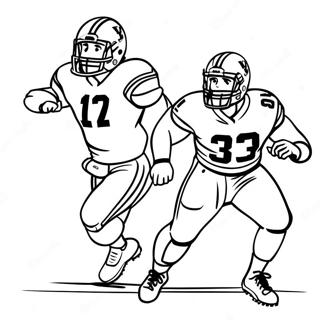 Byu Football Player In Action Coloring Page 54634-43606