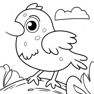 Cute Bird Coloring Page 54663-43622