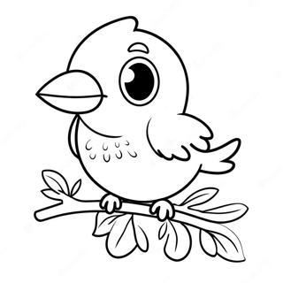 Cute Bird Coloring Page 54663-43623