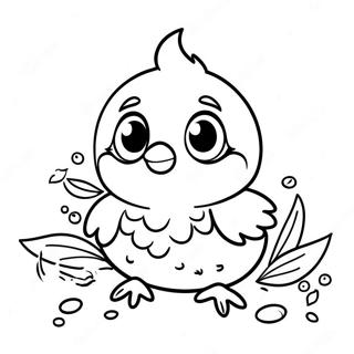 Adorable Baby Bird Coloring Page 54664-43629