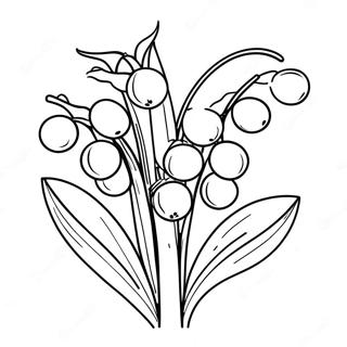 Lily Of The Valley Flower Coloring Page 54673-43635