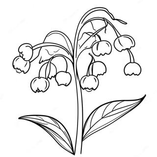 Lily Of The Valley Flower Coloring Page 54673-43636