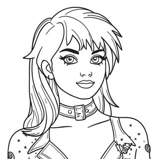 Jem S Sparkling Outfit Coloring Page 54684-43645